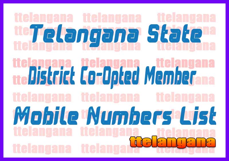 Warangal District Co-Opted Member Mobile Numbers List in Telangana State